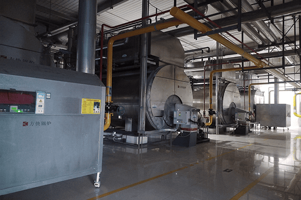 大庆某乳制品公司使用方快锅炉4台WNS15-1.6-YQ燃气蒸汽锅炉