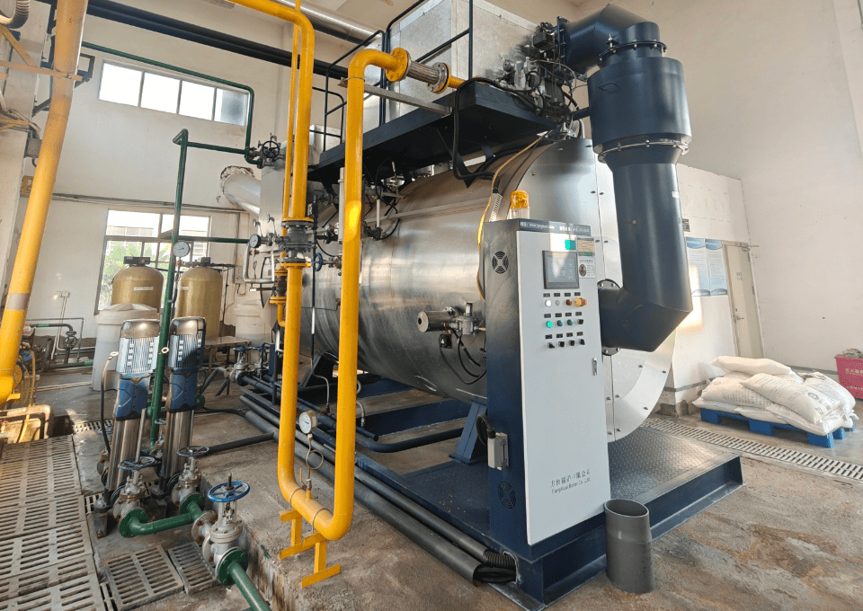 湖南某生物制药公司使用方快锅炉一台6吨燃气蒸汽锅炉