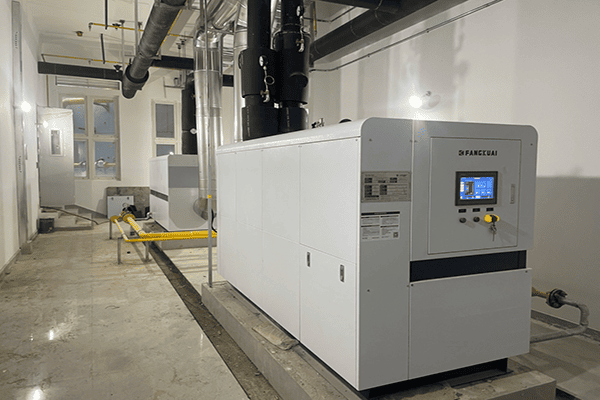 宜昌某房地产开发投资公司使用方快锅炉2台1吨燃气真空热水锅炉案例