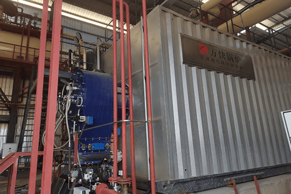 沙特阿拉伯红海纸业使用方快锅炉一台SZS燃气水管蒸汽锅炉